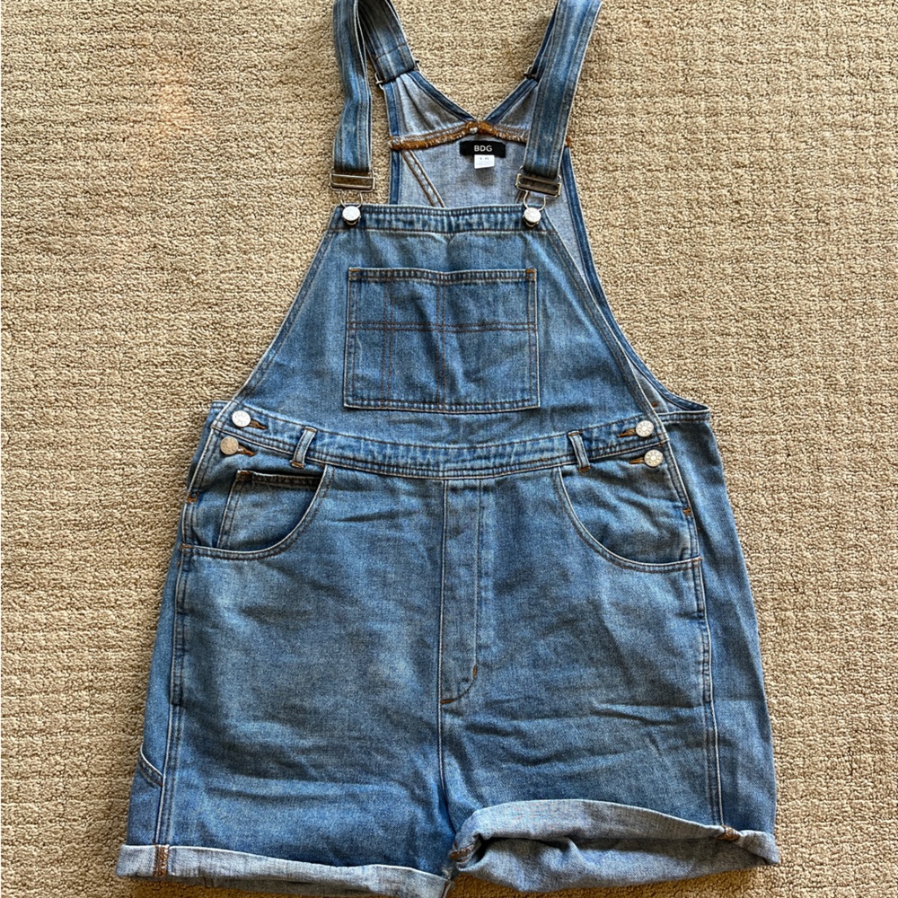 BDG Urban Outfitters Jean Shortalls Short Overalls Size L